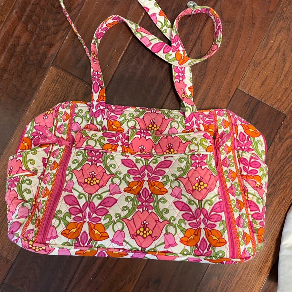 Vera Bradley diaper bag, changing pad, bottle bag and additional changing pad